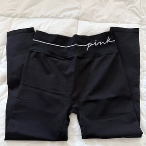 PINK Victoria's Secret Black Leggings with Elastic Waistband